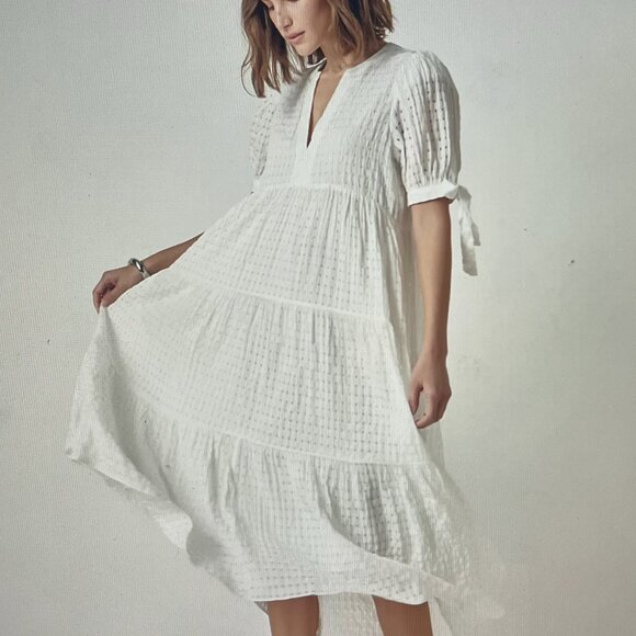 English Factory Gingham Tiered Midi Dress XS - Picture 11 of 11